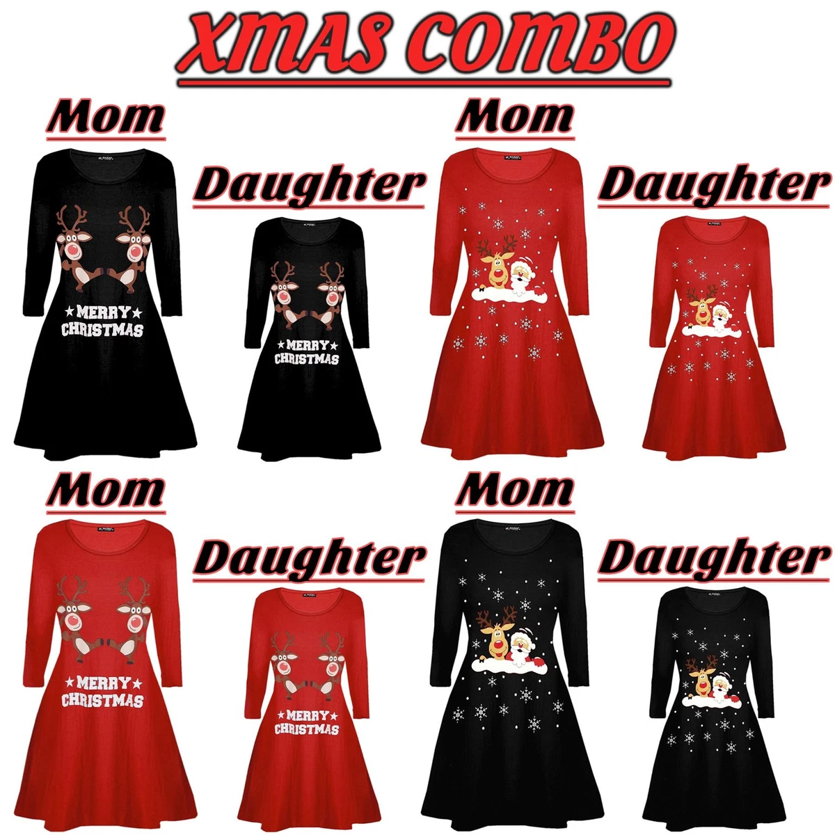 Mum and daughter cheap matching christmas dress