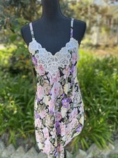 Natori Floral Lace Chemise Nightgown/Slip Ladies size Petite A 