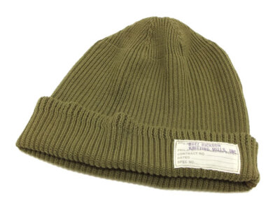 BUZZ RICKSON'S WATCH CAP COTTON Herren Strickmütze Farbe Olivgrün Einheitsgrö...