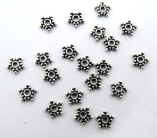10 Pieces 925 Sterling Silver Beads Spacers 5mm Round Star Bali Silver Beads