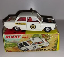 DINKY 212 FORD CORTINA RALLY CAR NM with box ALL ORIGINAL 1967 MECCANO TOYS 