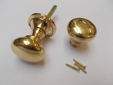 SOLID BRASS - Victorian rim lock door pull handles knobs