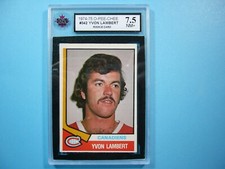 1974/75 O-PEE-CHEE NHL CARD #342 YVON LAMBERT ROOKIE RC KSA 7.5 NM+ SHARP+ OPC