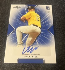 2021 Leaf Perfect Game National Showcase Auto Blue #1/15 Jack Wise ROOKIE
