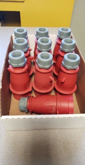 MENNEKES Power Lock Connector Plug D-57399 Type 13522 32a 3p N G Red ...