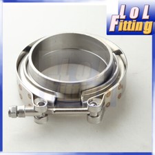 2"/2.5"/ 3'' Mild Steel V-Band Flange & SS Clamp Kit For Turbo Exhaust Downpipes