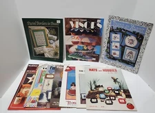 Vtg Mixed Lot of 10 Craft Leaflets Magazines Pattern Designs: Cross-Stitch, etc.