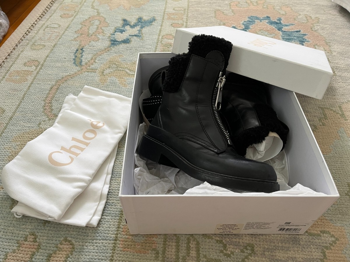 Chloe Roy Shearling Black Zip Front Boot Size 37 | eBay Chloe Roy Shearling Black Zip Front Boot Size 37 | eBay