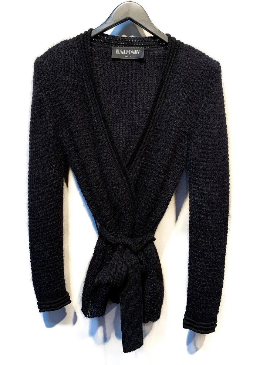 Black belted clearance cardigan