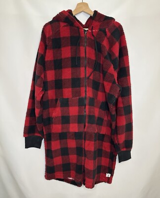 Chubbies Lumberjack of All Trades Buffalo Plaid Shorts Hooded Romper Men's L NWT