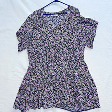 Nemidor  Floral Print Flutter Sleeve Plus Size 26