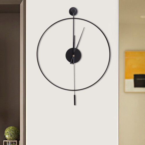 Large Decorative Wall Clock Living Room Bedroom Metal Wall Clock Non-Ticking