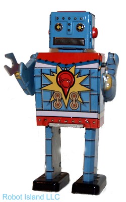 Mighty Robot Jr. Wind up a/k/a Senkei Masked Robot Tin Toy