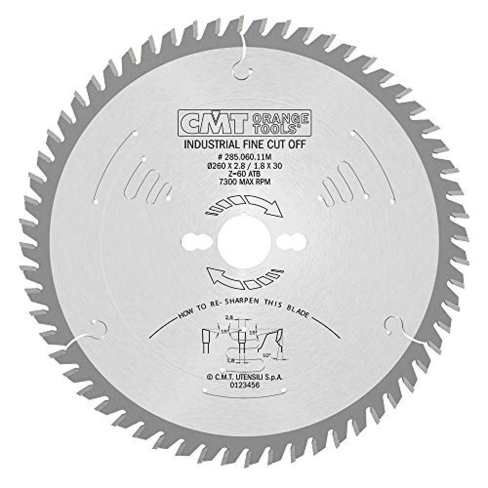 CMT CMT-285.060.11M 285.060.11M-Sierra Circular 260x2.8x30 z=60 ATB 10 grados, 5