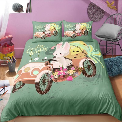 Gift Quilt Duvet Cover Set Doona Cover Pillowcase Bedding Bed Linen Kids Soft