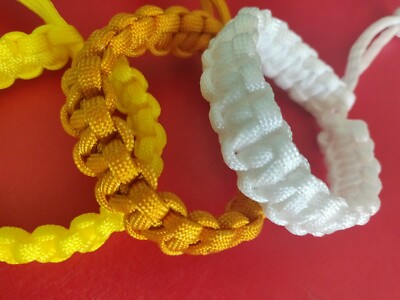 3 Pack Handmade Mad Max Style Adjustable Paracord Bracelets 7.5'' Diamond Knott.