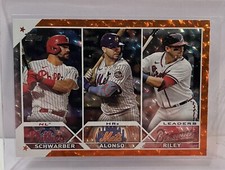 2023 Series 1 Base Orange Foil #178 Austin Riley Schwarber Pete Alonso /299 Mint