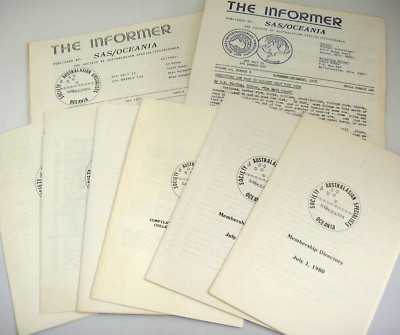 Australasian Specialists Membership Directory 1980-1984 Informer 1978 Oceania