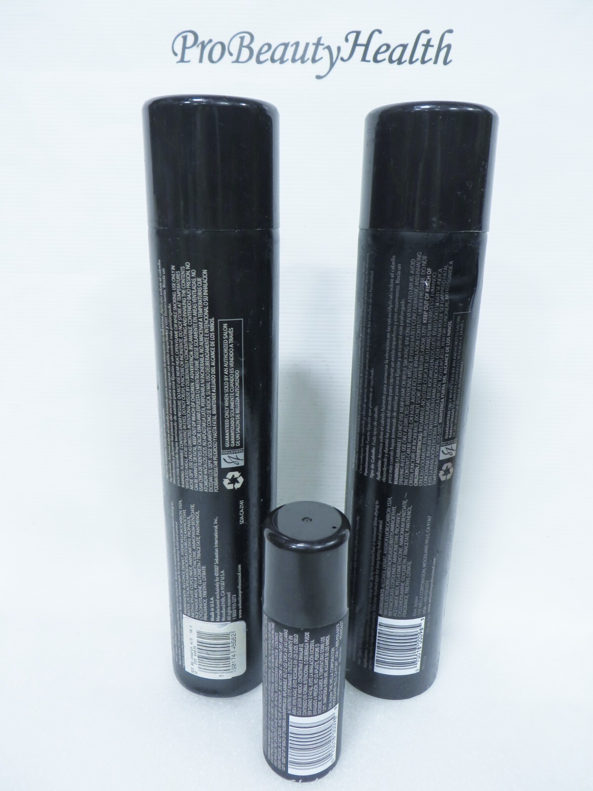 SEBASTIAN RE-SHAPER Hairspray Strong Hold 10.6 oz & travel size 1.5oz Dented!