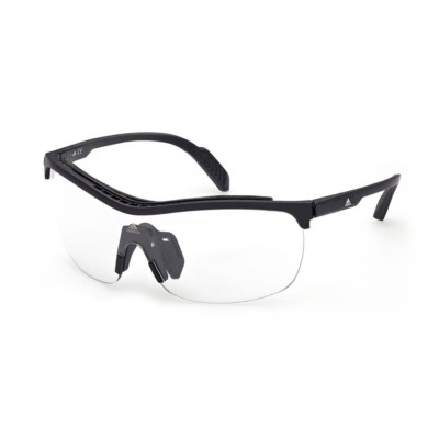 Adidas SP0043-F 02B Black &Smoke Clear Plastic Half-Rim Sunglasses Frame 138-140