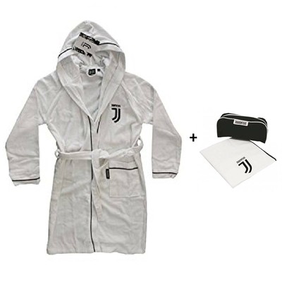 Accappatoio Ufficiale Juventus In Microspugna XL - Bianco, Salvaspazio, Per Adulti (Modello R257)