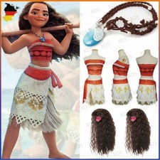Moana⭐Vaiana Prinzessin Karneval Party Kleider Fasching Cosplay Kostüm Perücke