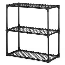 4-Shelf Black Heavy-Duty Steel Type Storage Rack with Lid, Holds 440 Lbs. (29 In