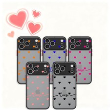 PC Phone Case Cover For Samsung S26 S25 S24 iPhone 16 15 17 Pro Heart Customized