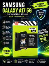 Samsung Galaxy A17 5G 128GB Black - Straight Talk, 6.7in 50MP