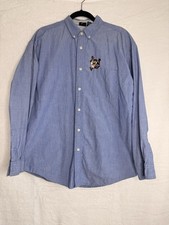 Vintage 90's Looney Tunes Denim Button Down Shirt Size Large Blue Embroidery Taz