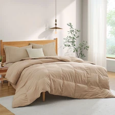 Lightweight & Year-round White Goose Down Duvet Comforter-Ginger Root
