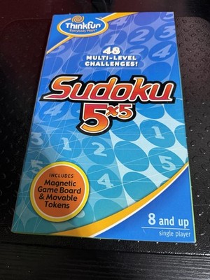 ThinkFun Sudoku 5x5 Magnetic Travel Puzzle Game 48 Challenges Complete 