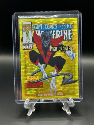 2024 Marvel Masterpieces 92 Platinum Nightcrawler Seismic Gold VC #62-V /92