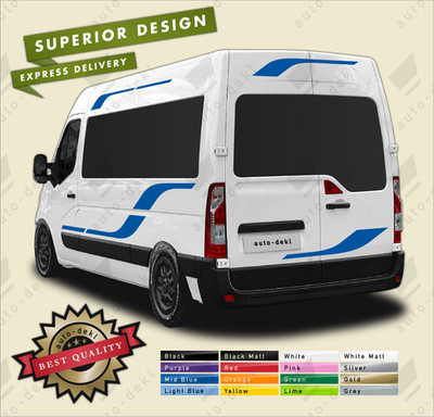 STICKERS FOR RENAULT MASTER L2 L3 (2010-2024) MOTORHOME CAMPER VAN STRIPE DECALS