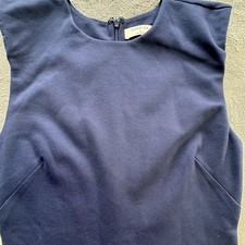 Babaton Dress Womens 4 Classic Navy Galvin Sleeveless Sheath Work Office Stretch