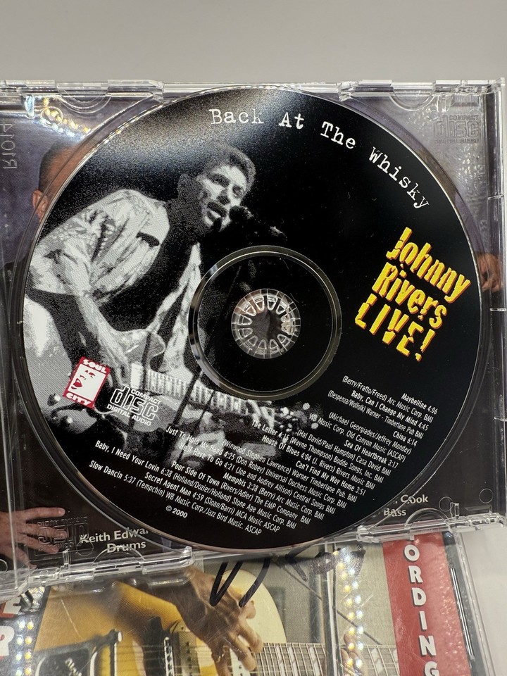 SIGNED Johnny Rivers CD lot of 2 Memphis sun recordings and back at the ...