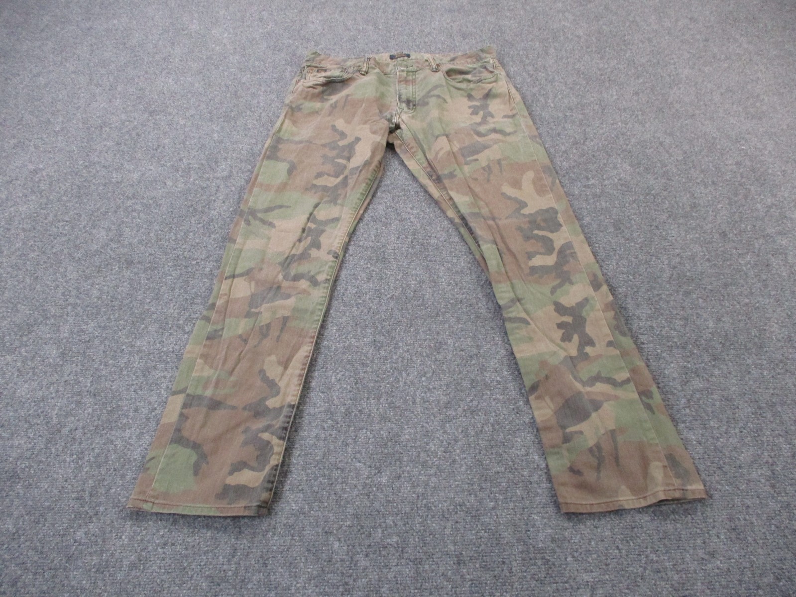 Polo Ralph Lauren Jeans Mens 34 X 34 Camo Denim Sullivan Slim Straight Stretch