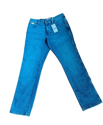 New with Tags Mens Blue Denim Wrangler Texas Stretch Jeans Slim  32 Waist 30 Leg