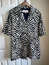 Trina Turk Zebra Cacoon Jacket size 6