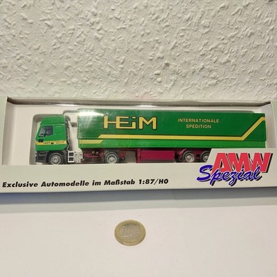 E95 AWM 1:87 H0 LKW Heim Ulm  internationale Spedition Iveco Euro Star Sattelzug