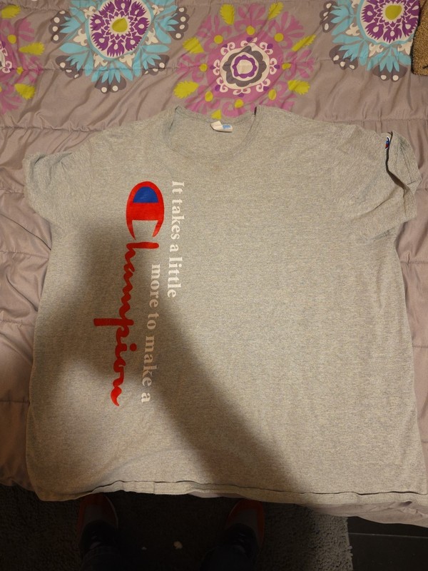 Vintage Champion T Shirt It Takes a Little More to Make a Champion 2xl 80s/90