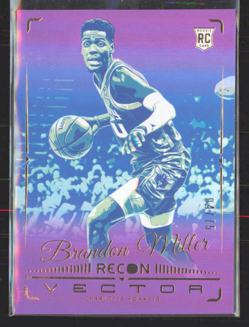 2023-24 Panini Recon Brandon Miller Vector Purple #/75 Rookie #11