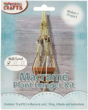 Pepperell MAC158 Macrame Plant Hanger Kit, Multicolor