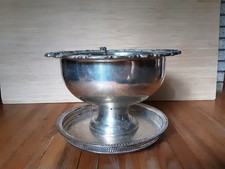 Silver Mid Century Modern Silver Plated Punch Bowl Cups, Set of 15 READ