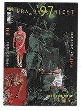 ALLEN IVERSON 1997-98 UPPER DECK COLLECTOR'S CHOICE NBA GAME NIGHT 175 SIXERS