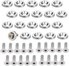 20PCS Aluminum Bumper Fender Washer Bolt Bumper Washer Bolt Engine Bay M6 Screw
