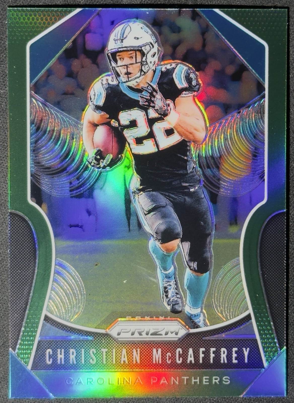 2019 Panini Prizm Green Prizm Christian McCaffrey #179 Panthers/SF 49ers