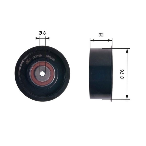Gates Umlenkrolle FüHrungsrolle Zahnriemen Powergrip™ T42169-image