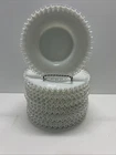 12 Vintage Fenton Silver Crest White 8.5” Dessert Luncheon Salad Plates Milk