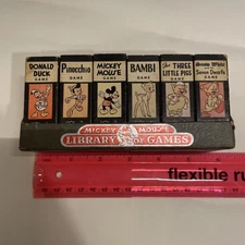 Vintage Mickey Mouse Library Of Games 1946 Russell Mfg Card Games Vol 1-6